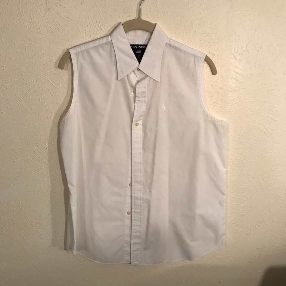 sleeveless ralph lauren polo sport button down
